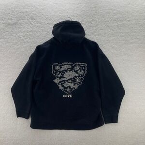 Cove Surf Co Hoodie Men's XXL Black Surfer Skate Cali Vacation Beach Outdoor Y2K